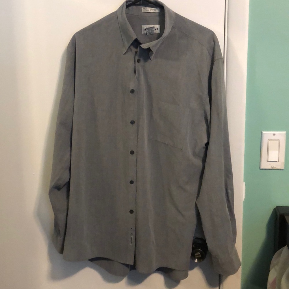 Grey Alfani medium collared button down